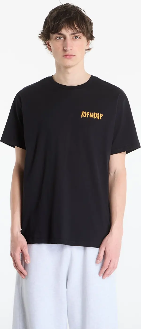 RIPNDIP Тениска RIPNDIP Burn Tee Black Wash XL