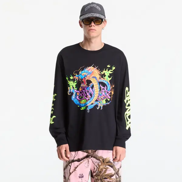 RIPNDIP Тениска RIPNDIP Dragonology LS Black L