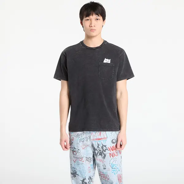 RIPNDIP Тениска RIPNDIP Lord Nermal Pocket Tee Black Vintage Wash XL