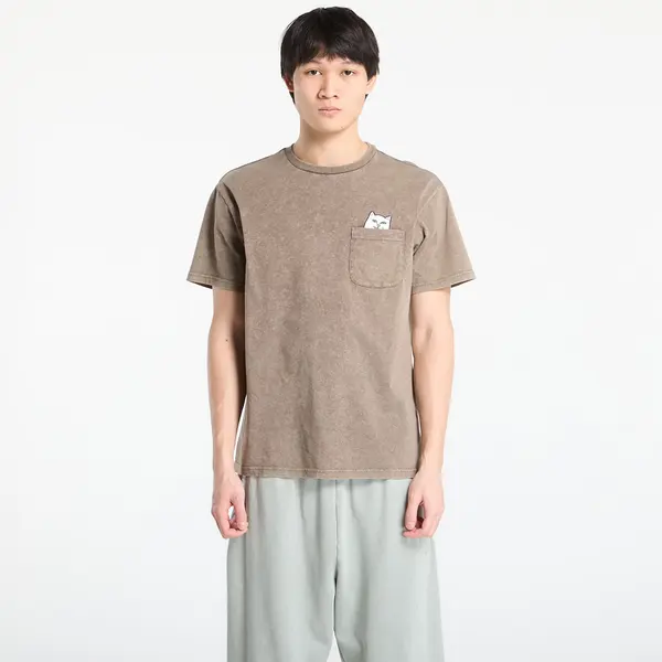 RIPNDIP Тениска RIPNDIP Lord Nermal Pocket Tee Brown Vintage Wash XL