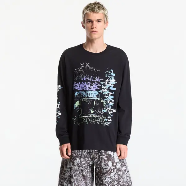 RIPNDIP Тениска RIPNDIP World Wide Madness LS Charcoal XL