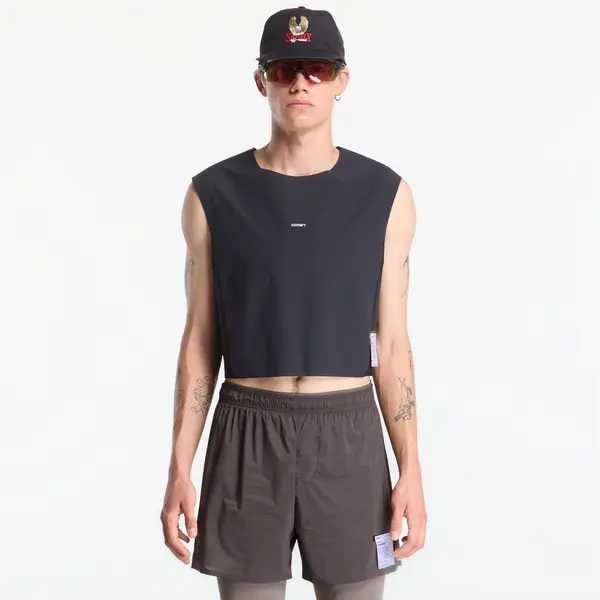 Satisfy Тениска Satisfy Justice Trail Cropped Muscle Tee Black S