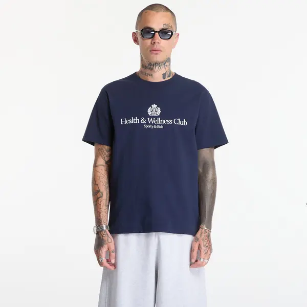 Sporty & Rich Тениска Sporty & Rich H&W Crest Tshirt UNISEX Dark Navy S