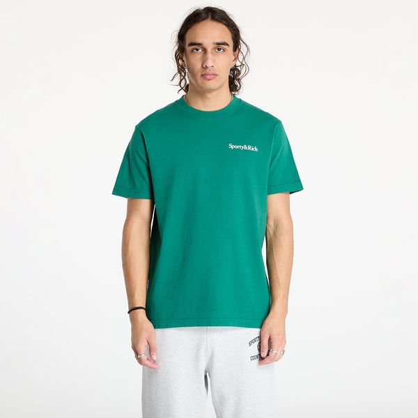 Sporty & Rich Тениска Sporty & Rich Health Is Wealth T-Shirt UNISEX Alpine/ White XS