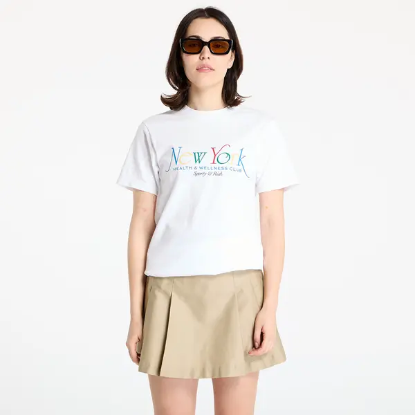 Sporty & Rich Тениска Sporty & Rich NY 94 T-shirt White/ Ruby/ Alpine/ Paris Blue XL
