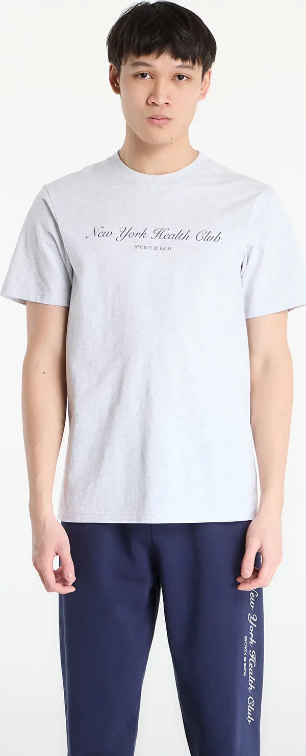 Sporty & Rich Тениска Sporty & Rich NY Health Club T-Shirt UNISEX Heather Gray XS