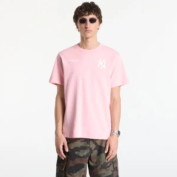 Sporty & Rich Тениска Sporty & Rich Yankees Arch Tshirt UNISEX Candy/ White L