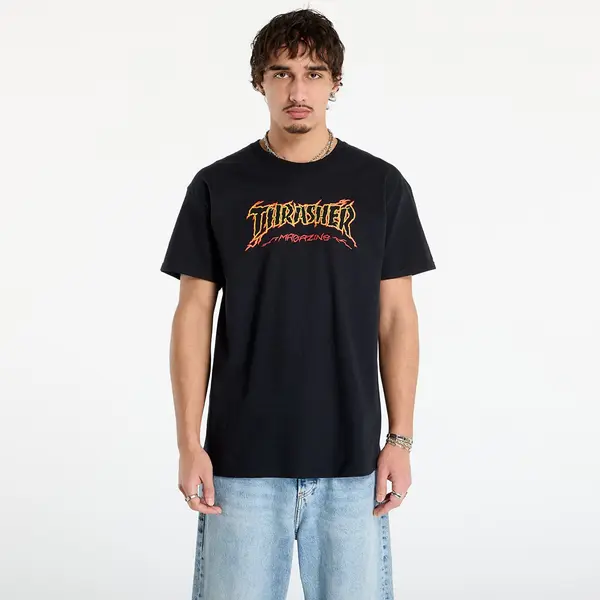 Thrasher Тениска Thrasher Cracked by Exteenager T-Shirt Black M