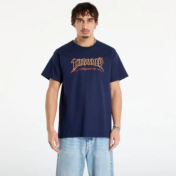 Thrasher Тениска Thrasher Cracked by Exteenager T-Shirt Navy S