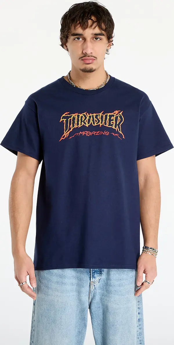 Thrasher Тениска Thrasher Cracked by Exteenager T-Shirt Navy XL