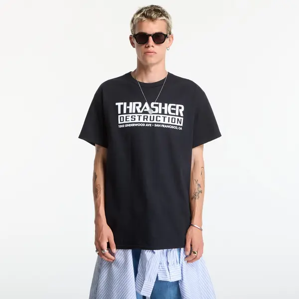 Thrasher Тениска Thrasher Destruction T-Shirt Black XL