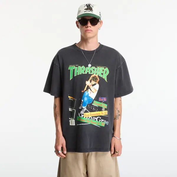 Thrasher Тениска Thrasher February 1987 Vintage T-Shirt Black L