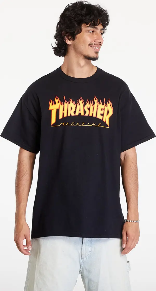 Thrasher Тениска Thrasher Flame Logo T-Shirt Black L
