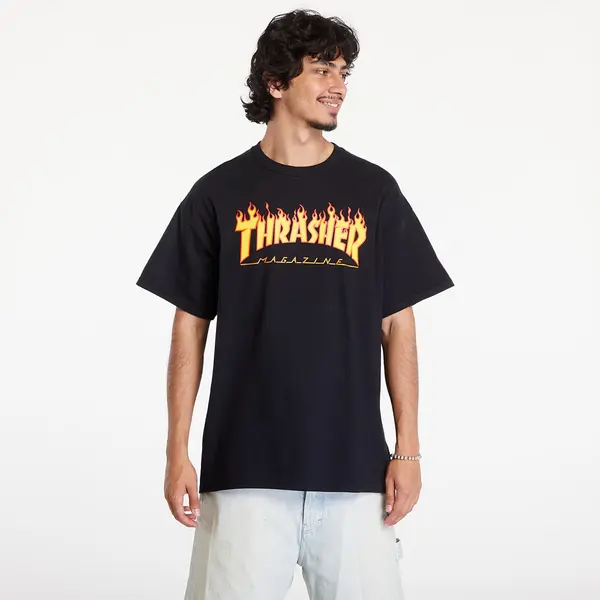 Thrasher Тениска Thrasher Flame Logo T-Shirt Black M