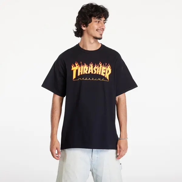 Thrasher Тениска Thrasher Flame Logo T-Shirt Black S
