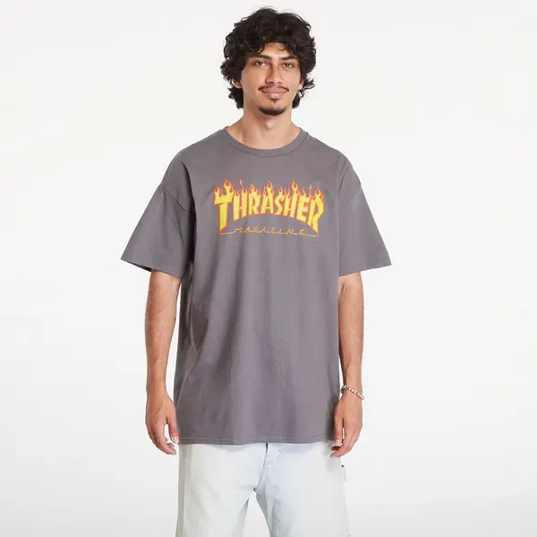 Thrasher Тениска Thrasher Flame Logo T-Shirt Charcoal Gray M