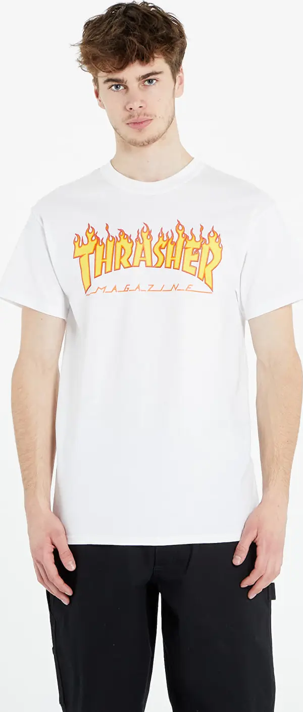 Thrasher Тениска Thrasher Flame Logo T-Shirt White XL