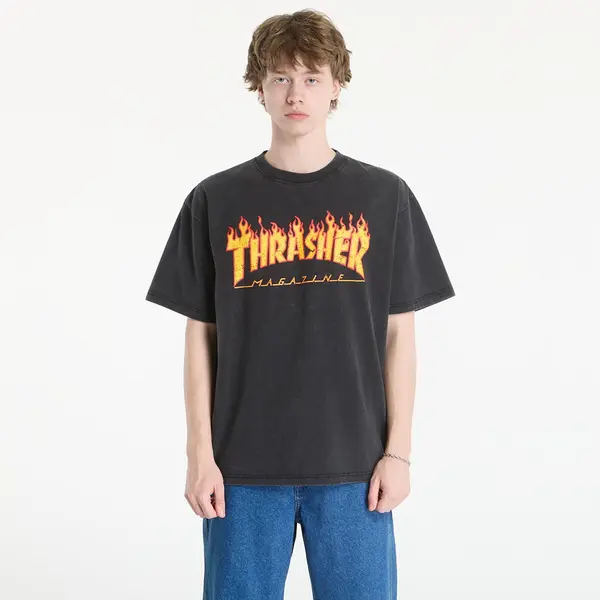 Thrasher Тениска Thrasher Flame Vintage T-Shirt Black S