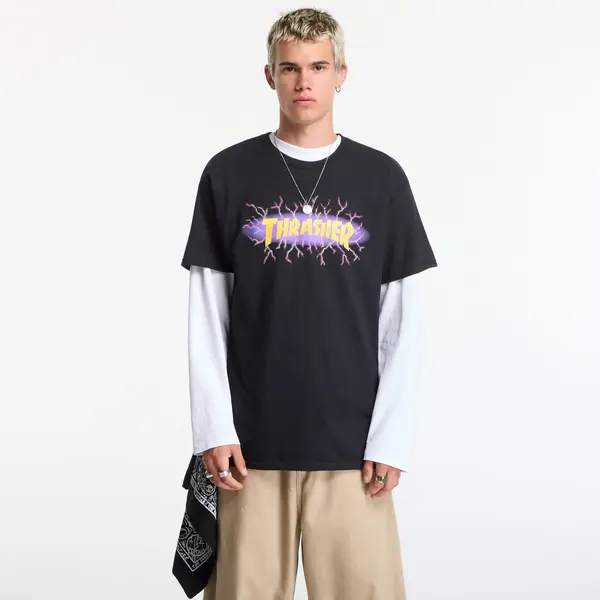 Thrasher Тениска Thrasher Lightning T-Shirt Black XXL