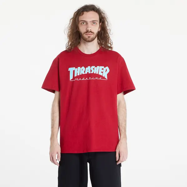 Thrasher Тениска Thrasher Outlined T-Shirt Cardinal S