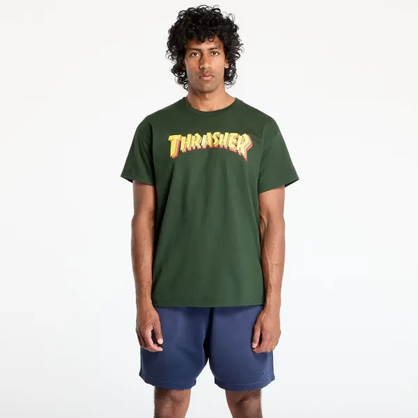 Thrasher Тениска Thrasher Stacked T-Shirt Forest Green S