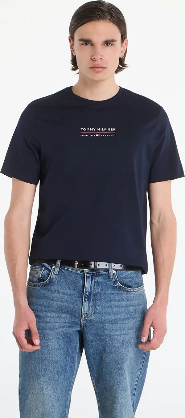 Tommy Hilfiger Тениска Tommy Hilfiger Brand Love Lockup Tee Navy L
