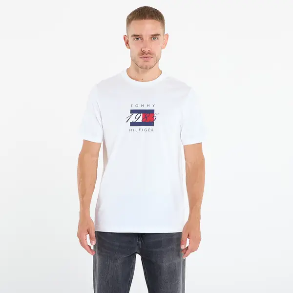 Tommy Hilfiger Тениска Tommy Hilfiger Linear Flag Graphic Tee White M