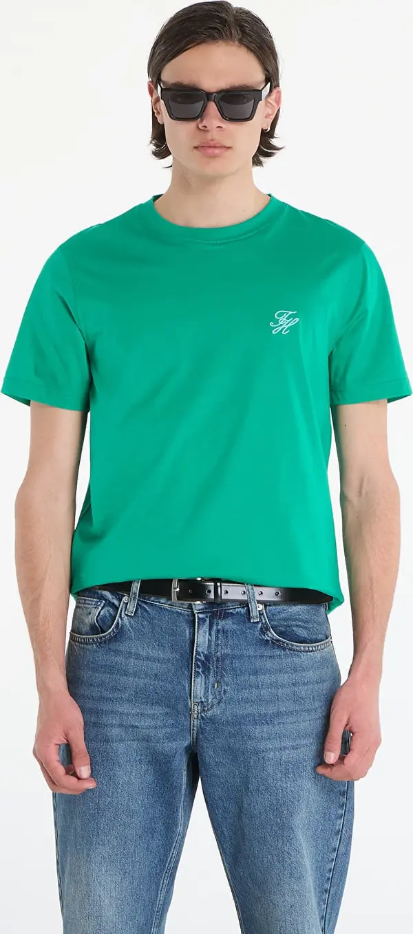 Tommy Hilfiger Тениска Tommy Hilfiger Script Monogram Swimshop Tee Jade Wink S