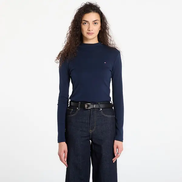 Tommy Hilfiger Тениска Tommy Hilfiger Slim Cody Mock-Neck Ls Dark Night Navy XS