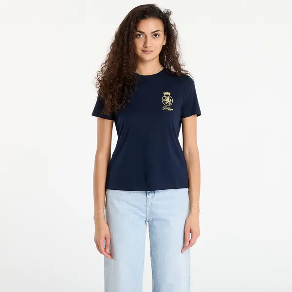 Tommy Hilfiger Тениска Tommy Hilfiger TH Crest Embroidery Crew Neck T-Shirt Blue L