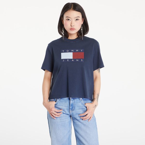 Tommy Hilfiger Тениска Tommy Jeans Flag Badge Boxy Fit T-Shirt Dark Night Navy M