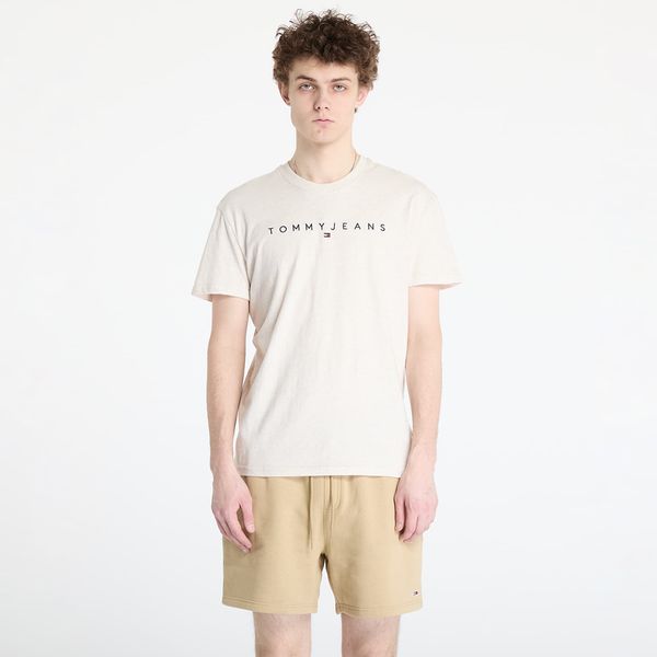 Tommy Hilfiger Тениска Tommy Jeans Regular Linear Logo Tee Beige S