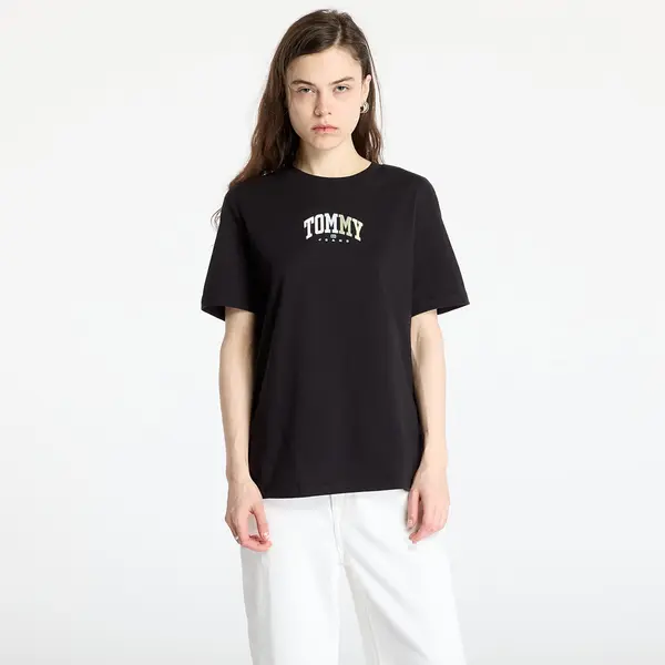 Tommy Hilfiger Тениска Tommy Jeans Relaxed Color Varsity Tee Black XS