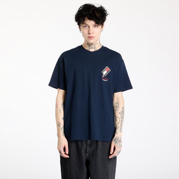 Tommy Hilfiger Тениска Tommy Jeans Relaxed Novelty 1 Tee Blue M