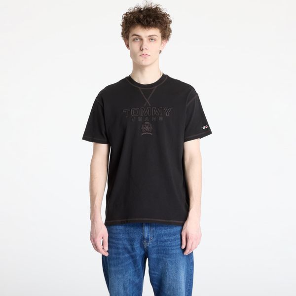 Tommy Hilfiger Тениска Tommy Jeans Relaxed Tonal Crest Tee Black M