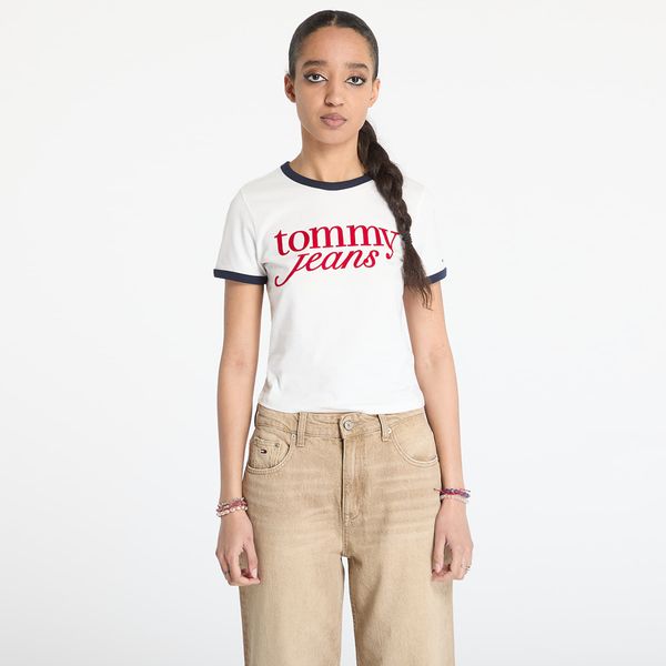 Tommy Hilfiger Тениска Tommy Jeans Slim Script Tee White S