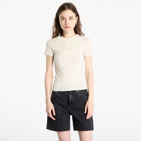 Tommy Hilfiger Тениска Tommy Jeans Slim Tonal Linear Tee Beige S
