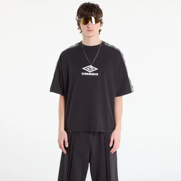 Umbro Тениска Umbro by SlamJam Offence Defence Tape Tee Washed Black XL