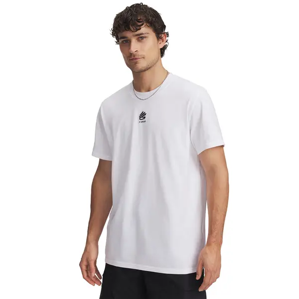 Under Armour Тениска Under Armour Curry Hvyweight Logo Tee White L