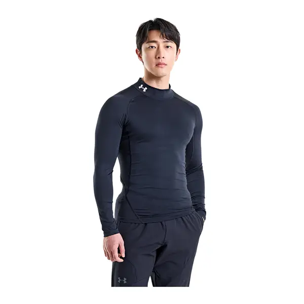 Under Armour Тениска Under Armour Hg Armour Comp Mock LS Black/ White S