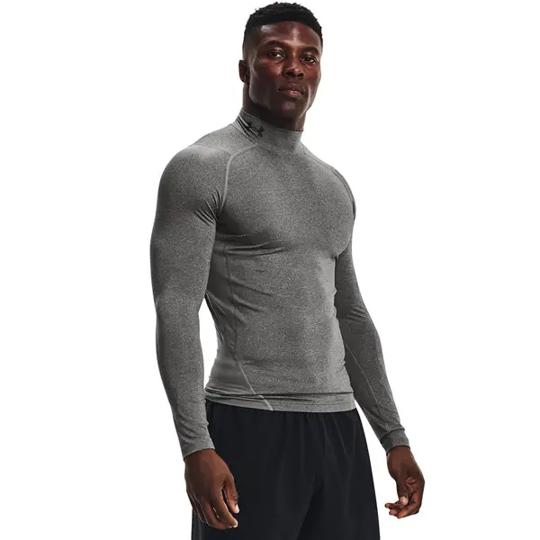 Under Armour Тениска Under Armour Hg Armour Comp Mock LS Carbon Heather/ Black S