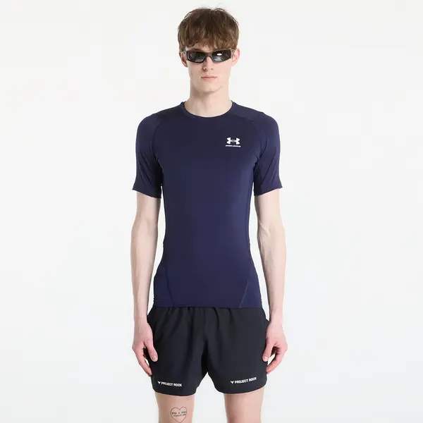 Under Armour Тениска Under Armour Hg Armour Comp SS Midnight Navy/ White L