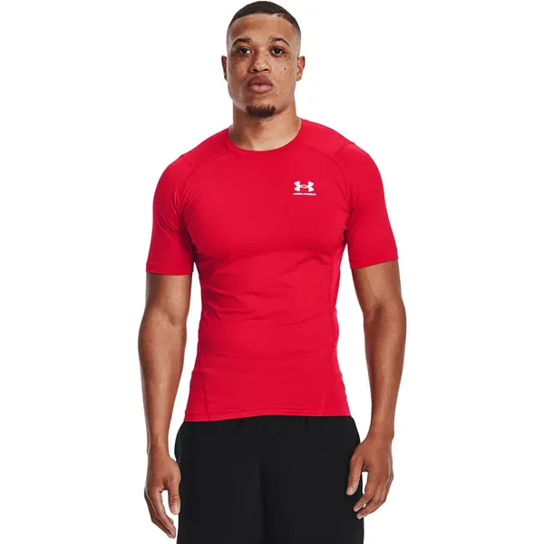 Under Armour Тениска Under Armour Hg Armour Comp SS Red/ White XXXL