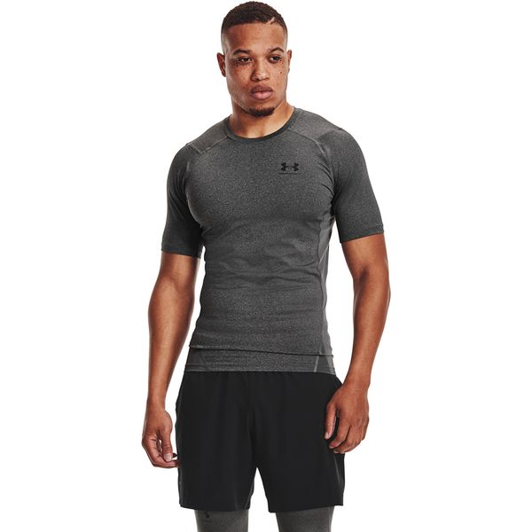 Under Armour Тениска Under Armour Hg Armour Comp SS Tee Carbon Heather/ Black XXXL