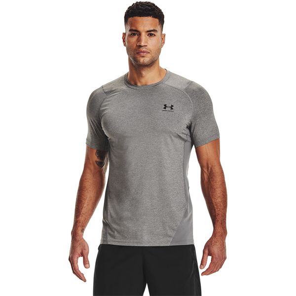 Under Armour Тениска Under Armour Hg Armour Fitted SS Tee Carbon Heather/ Black XXL