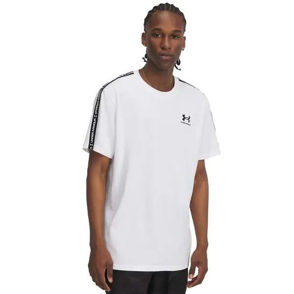 Under Armour Тениска Under Armour Icon HWT Tee Taping White/ Black XXL