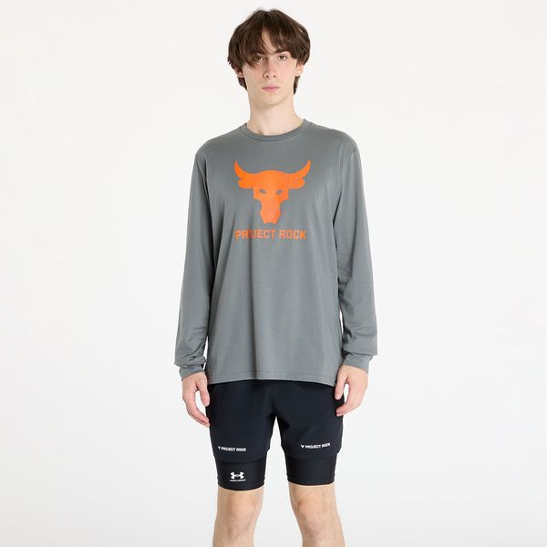 Under Armour Тениска Under Armour Project Rock BRAHMA BULL Long Sleeve Clay Green/ Team Orange S