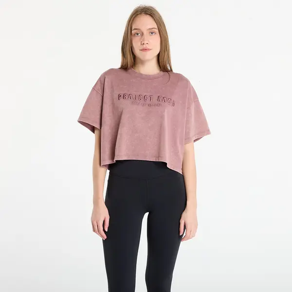 Under Armour Тениска Under Armour Project Rock Statement Graphic SS Tee Maroon Mist M