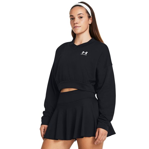 Under Armour Тениска Under Armour Rival Terry OS Crop Crw Black S