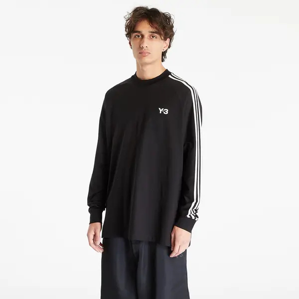 Y-3 Тениска Y-3 3-Stripes Long Sleeve Tee UNISEX Black/ Off White XS